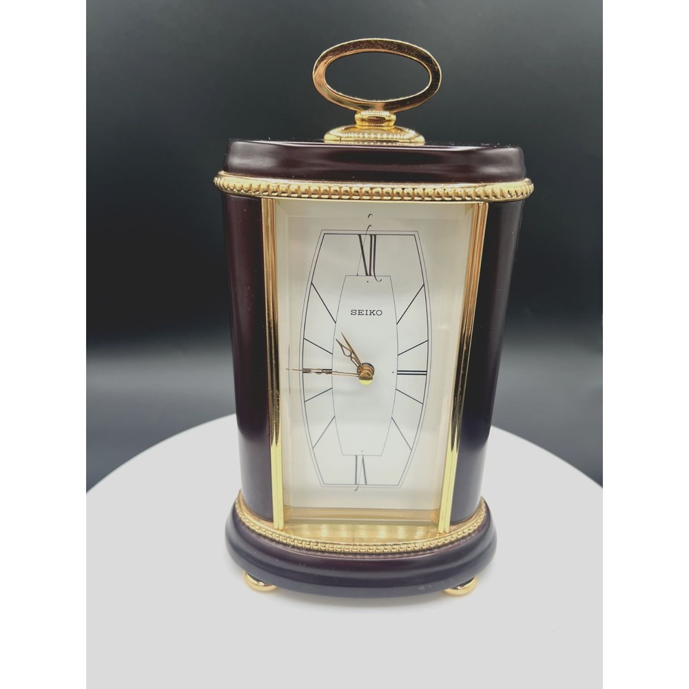 RARE Vintage SEIKO Clock Analog Desk Mantel QHE033BL Japan